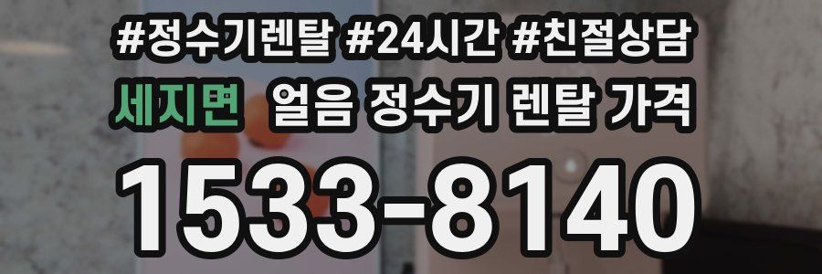 세지면 얼음 정수기 렌탈 가격