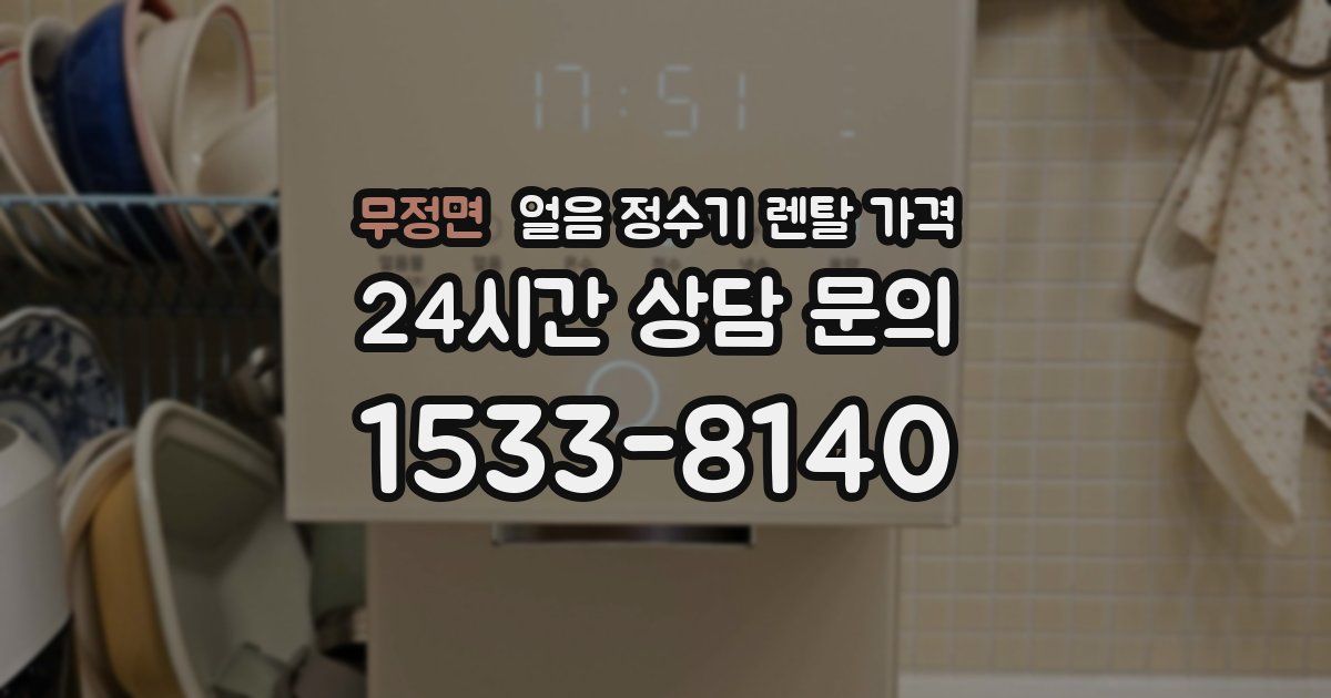 무정면 얼음 정수기 렌탈 가격