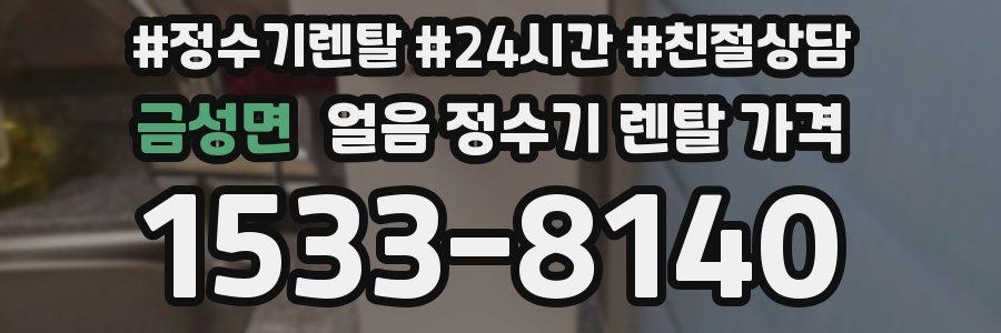 금성면 얼음 정수기 렌탈 가격