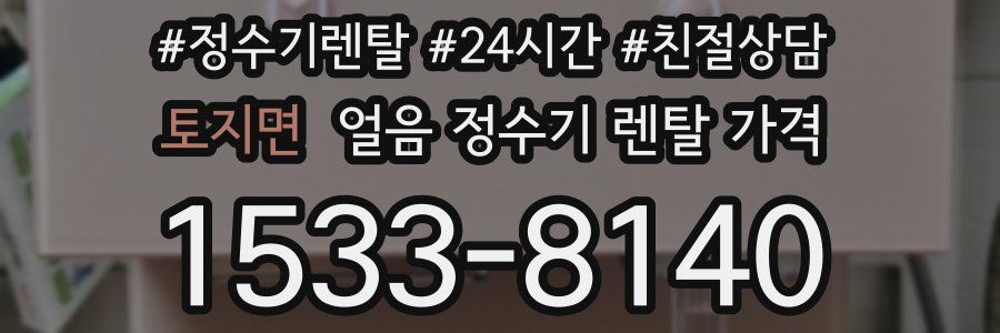 토지면 얼음 정수기 렌탈 가격