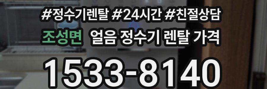 조성면 얼음 정수기 렌탈 가격