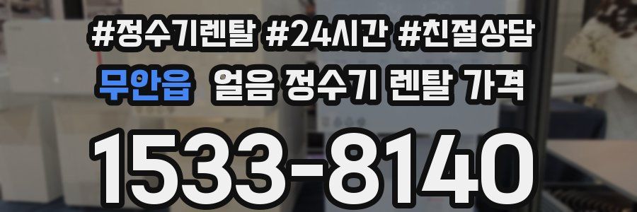 무안읍 얼음 정수기 렌탈 가격