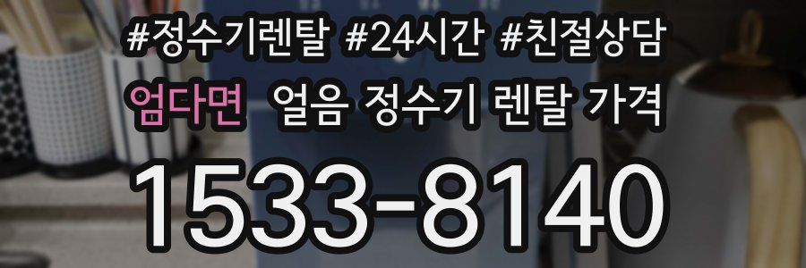 엄다면 얼음 정수기 렌탈 가격