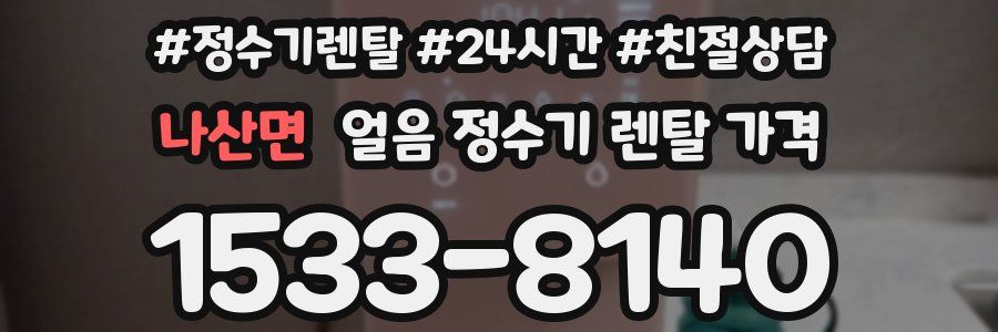 나산면 얼음 정수기 렌탈 가격
