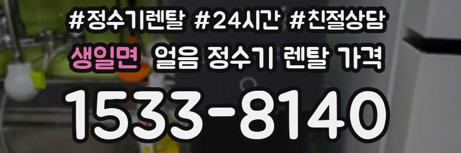 생일면 얼음 정수기 렌탈 가격