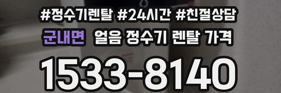 군내면 얼음 정수기 렌탈 가격