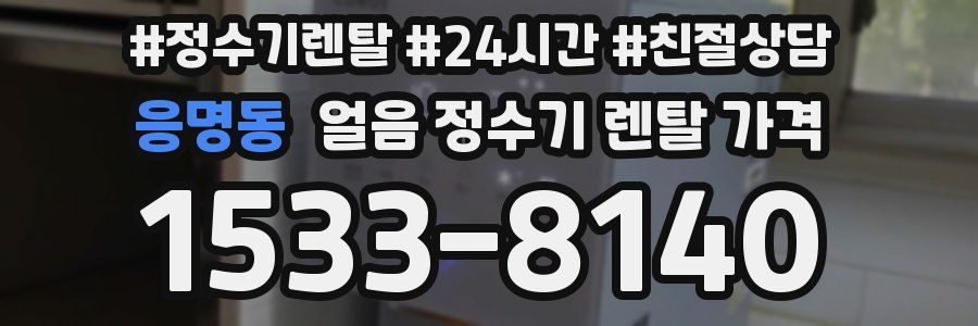 응명동 얼음 정수기 렌탈 가격