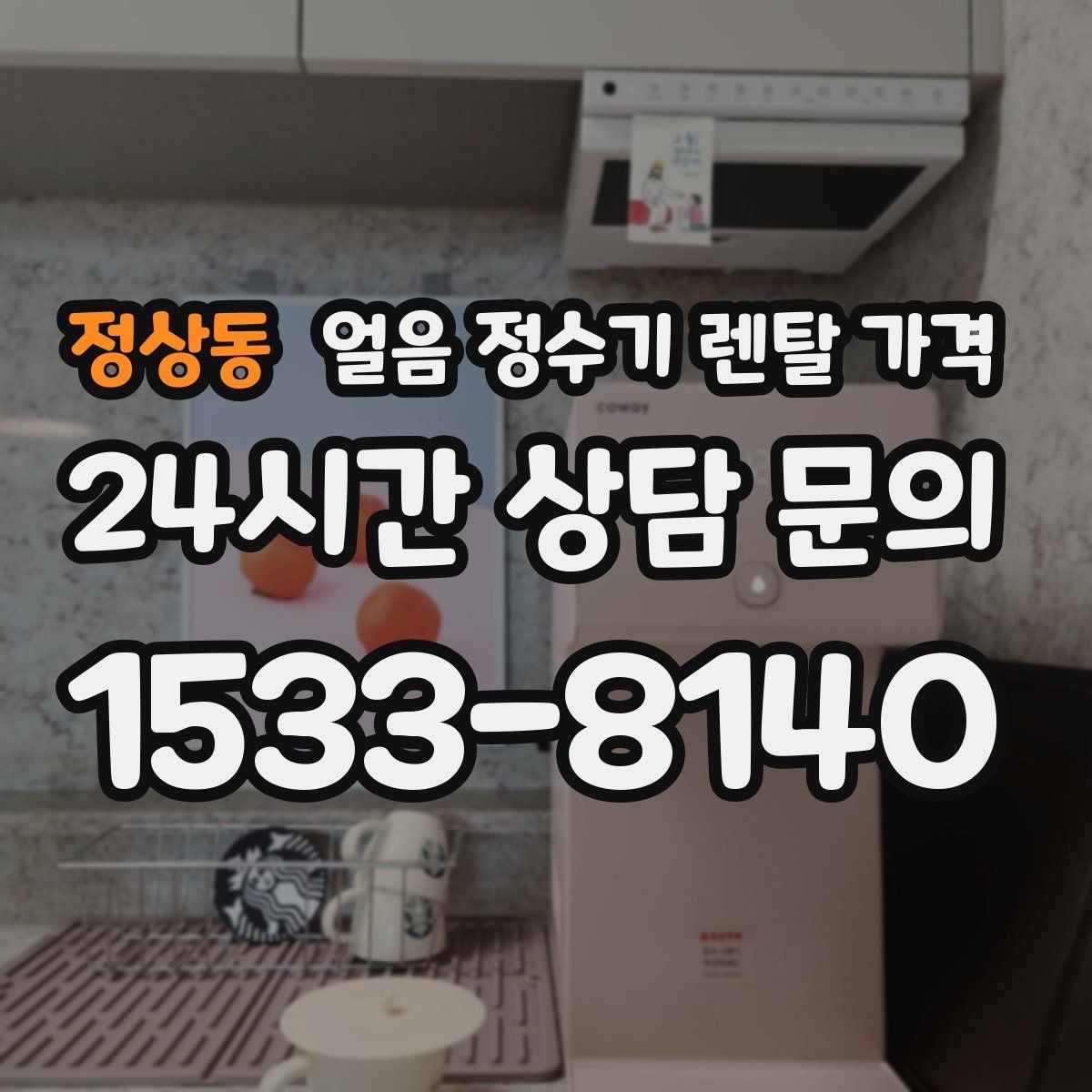 정상동 얼음 정수기 렌탈 가격 싱크대형과 스탠드형 차이