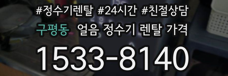 구평동 얼음 정수기 렌탈 가격