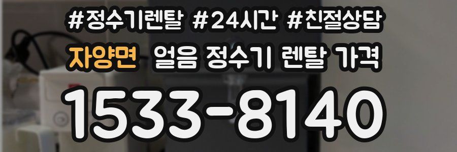 자양면 얼음 정수기 렌탈 가격
