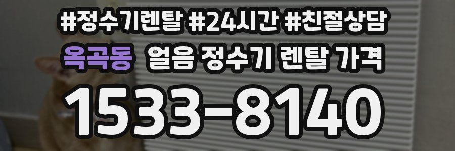 옥곡동 얼음 정수기 렌탈 가격