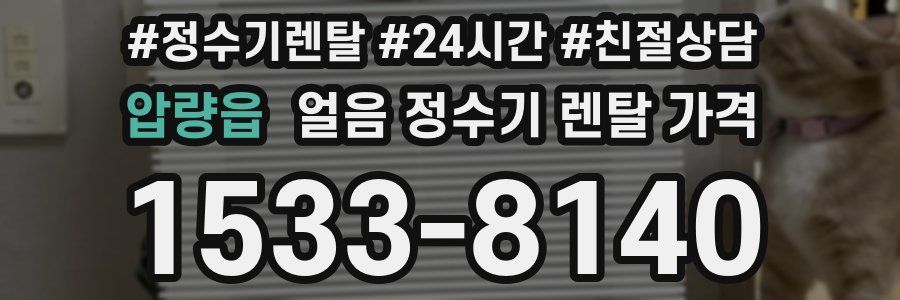 압량읍 얼음 정수기 렌탈 가격