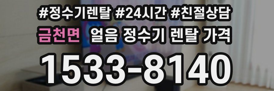 금천면 얼음 정수기 렌탈 가격