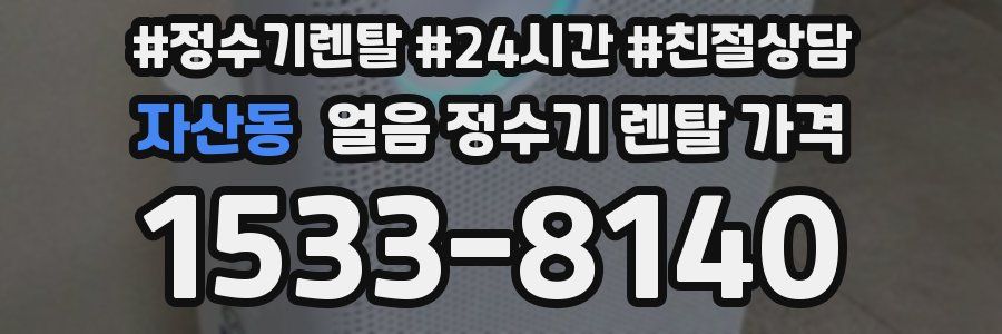 자산동 얼음 정수기 렌탈 가격