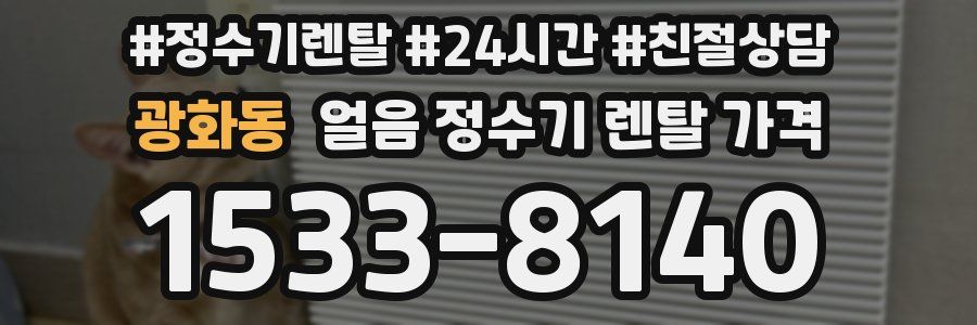 광화동 얼음 정수기 렌탈 가격