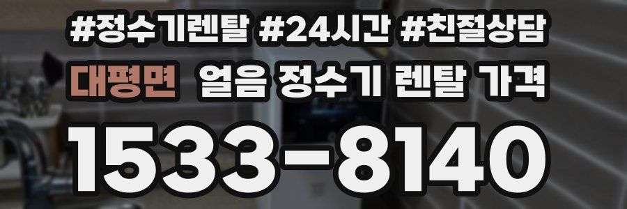 대평면 얼음 정수기 렌탈 가격