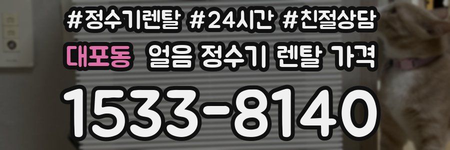 대포동 얼음 정수기 렌탈 가격