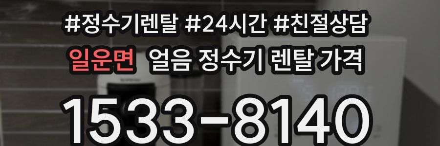 일운면 얼음 정수기 렌탈 가격