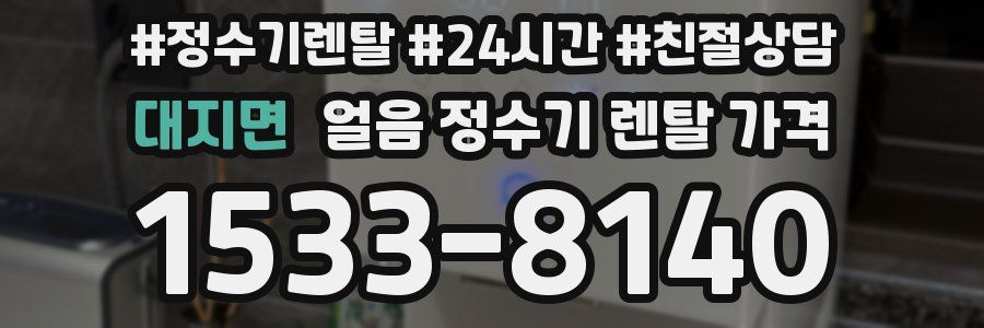 대지면 얼음 정수기 렌탈 가격