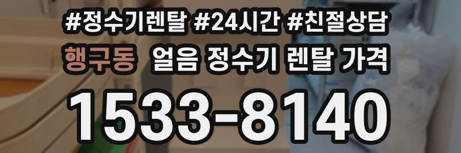 행구동 얼음 정수기 렌탈 가격