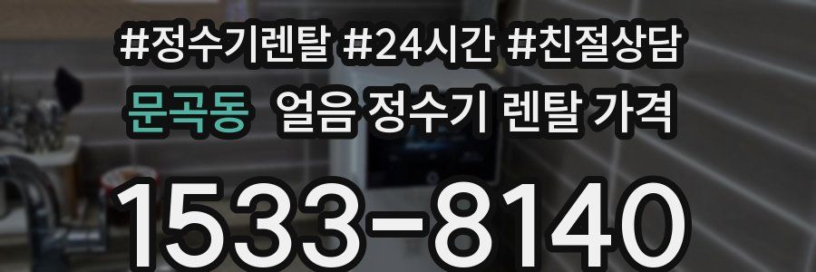 문곡동 얼음 정수기 렌탈 가격