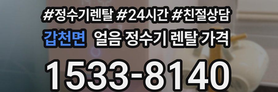 갑천면 얼음 정수기 렌탈 가격