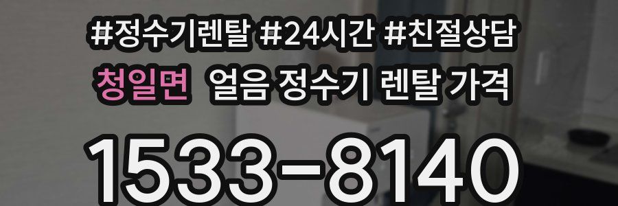 청일면 얼음 정수기 렌탈 가격