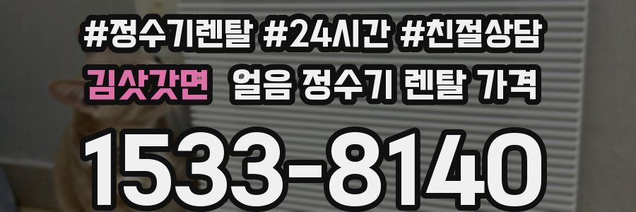 김삿갓면 얼음 정수기 렌탈 가격