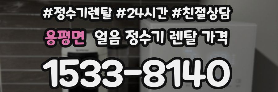 용평면 얼음 정수기 렌탈 가격