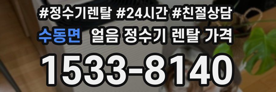 수동면 얼음 정수기 렌탈 가격