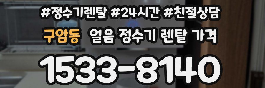 구암동 얼음 정수기 렌탈 가격