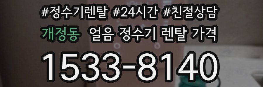 개정동 얼음 정수기 렌탈 가격