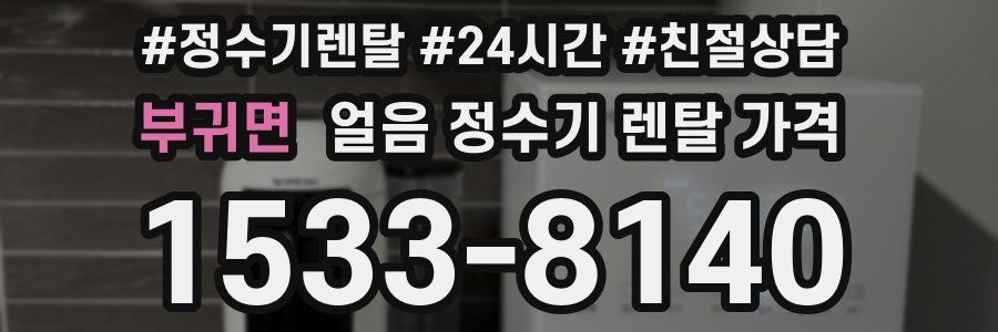 부귀면 얼음 정수기 렌탈 가격