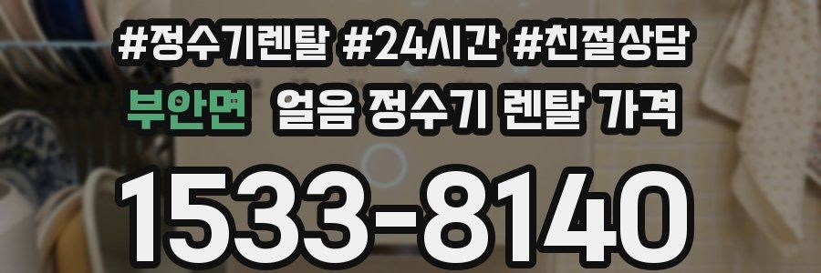 부안면 얼음 정수기 렌탈 가격