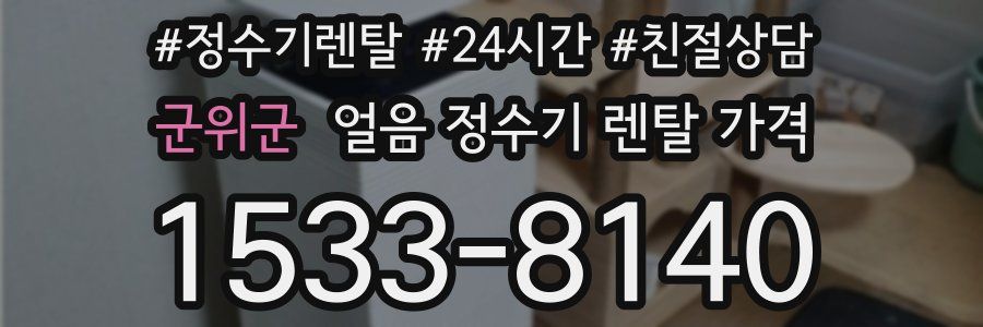 군위군 얼음 정수기 렌탈 가격