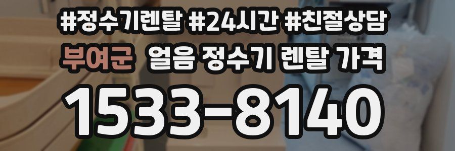 부여군 얼음 정수기 렌탈 가격