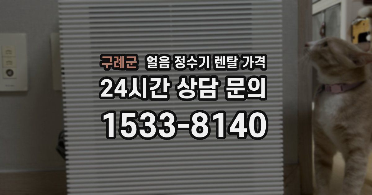 구례군 얼음 정수기 렌탈 가격