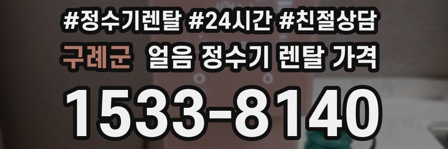 구례군 얼음 정수기 렌탈 가격