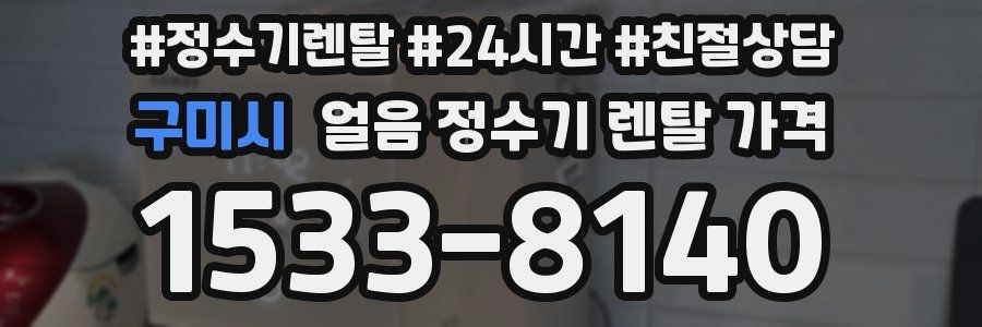 구미시 얼음 정수기 렌탈 가격