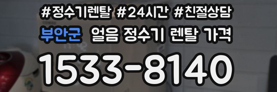 부안군 얼음 정수기 렌탈 가격
