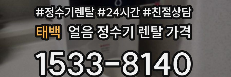 태백 얼음 정수기 렌탈 가격