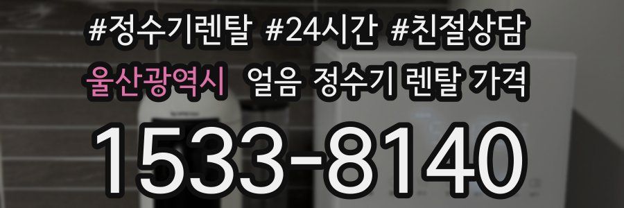 울산광역시 얼음 정수기 렌탈 가격