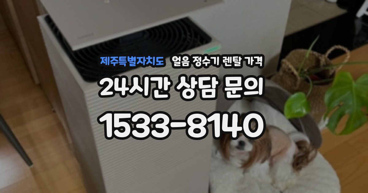 제주특별자치도 얼음 정수기 렌탈 가격