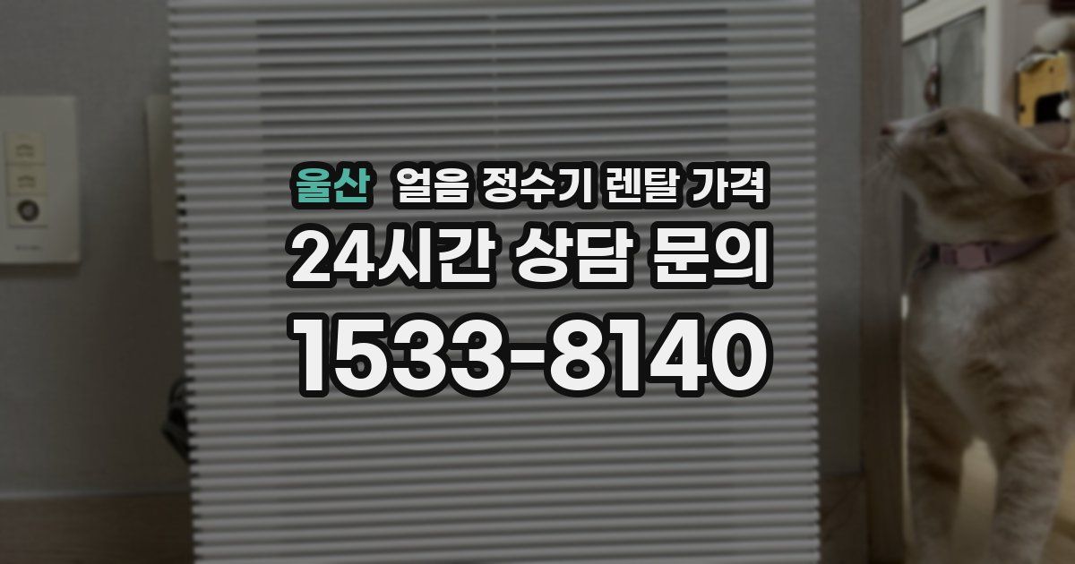 울산 얼음 정수기 렌탈 가격
