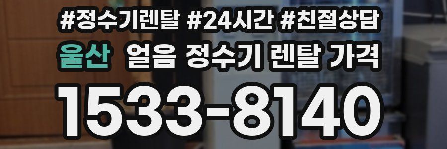 울산 얼음 정수기 렌탈 가격