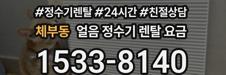 체부동 얼음 정수기 렌탈 요금