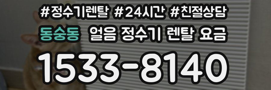 동숭동 얼음 정수기 렌탈 요금