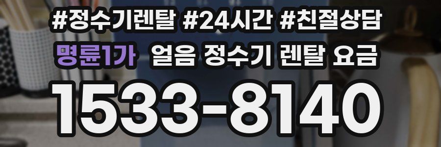 명륜1가 얼음 정수기 렌탈 요금