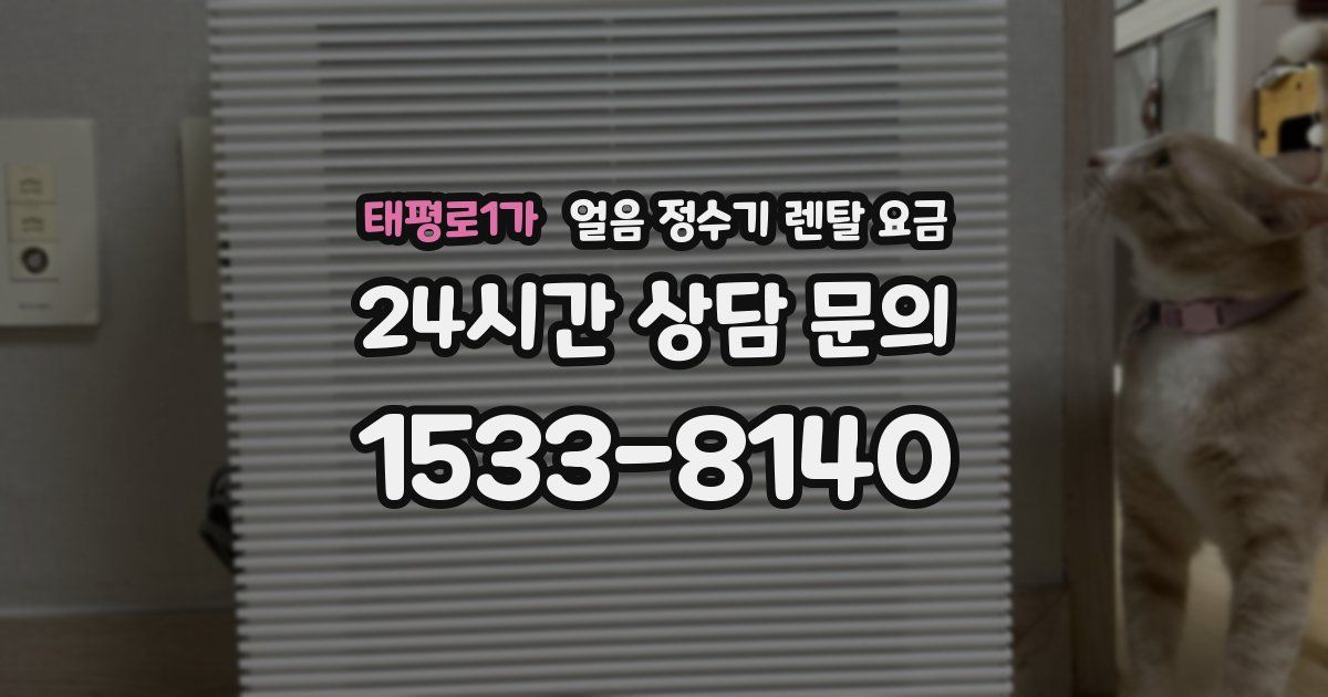 태평로1가 얼음 정수기 렌탈 요금