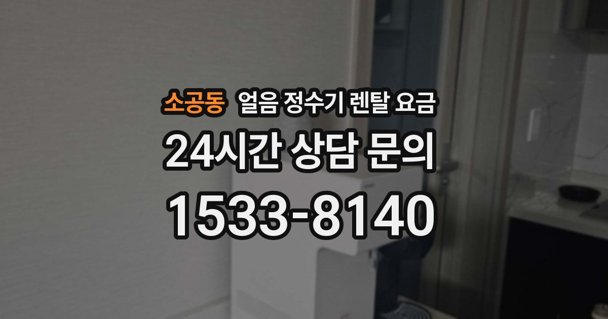 소공동 얼음 정수기 렌탈 요금